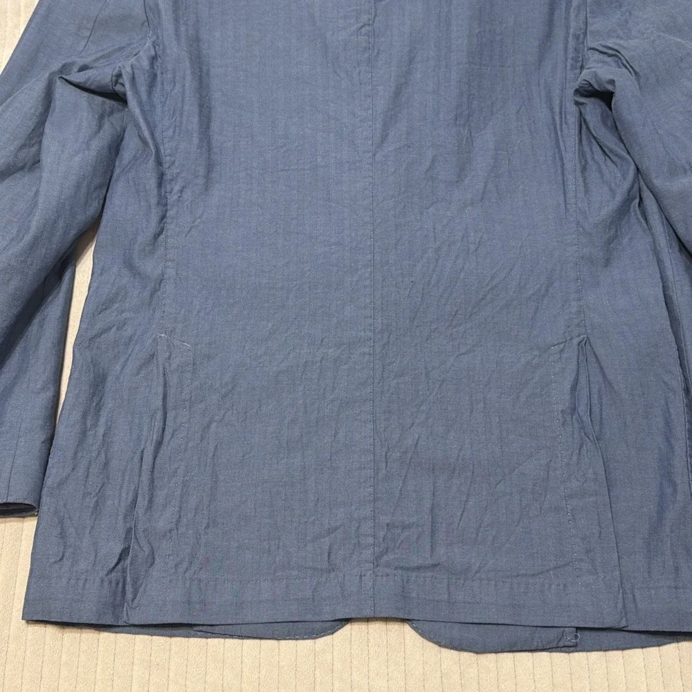 Rye 51 Blazer Men 40S Blue Miles Washed Jacket Preppy Sport Coat Unstructered